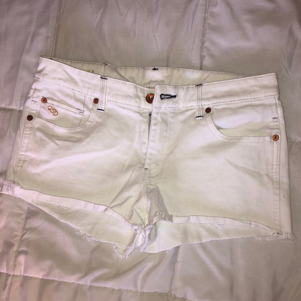 quicksilver white jean shorts
